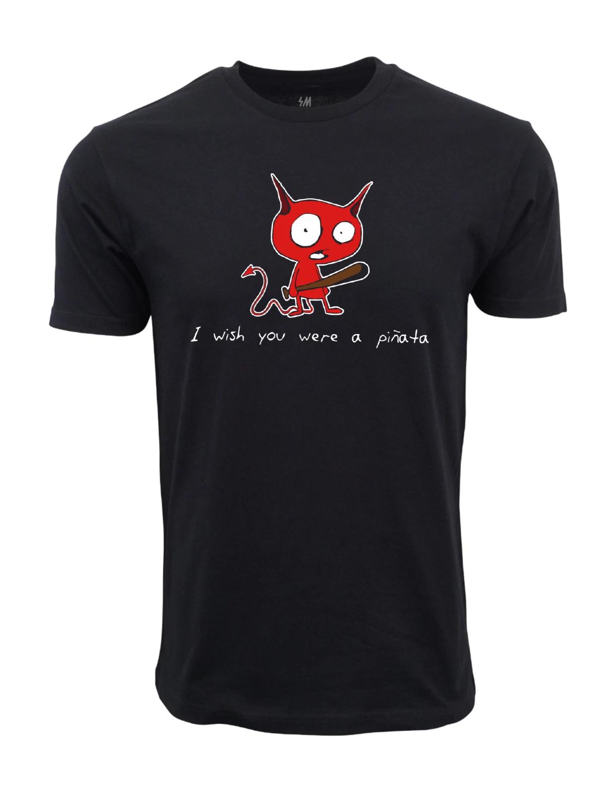 Unisex Adult Casual Graphic I Wish You Were A Pinata Graphic T shir... S