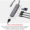 Verbatim USB-C Essentials Multiport Hub - 6 Ports: (1) USB-A 2.0, (1) USB-A 3.0/3.2 Gen 1, (1) USB-C 3.0/3.2 Gen 1, SD and Micro SD Card Slots with 4K