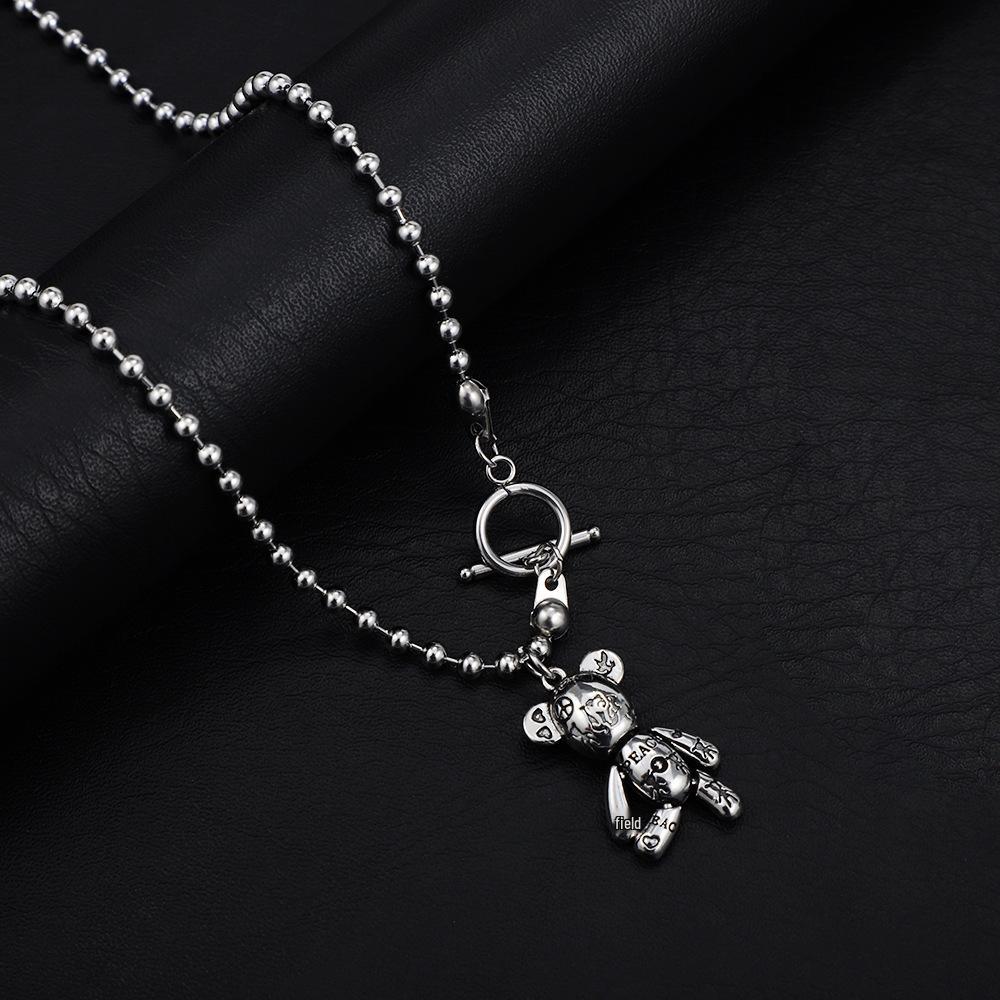Adjustable Cute Bear Pendant Hoodie Chain