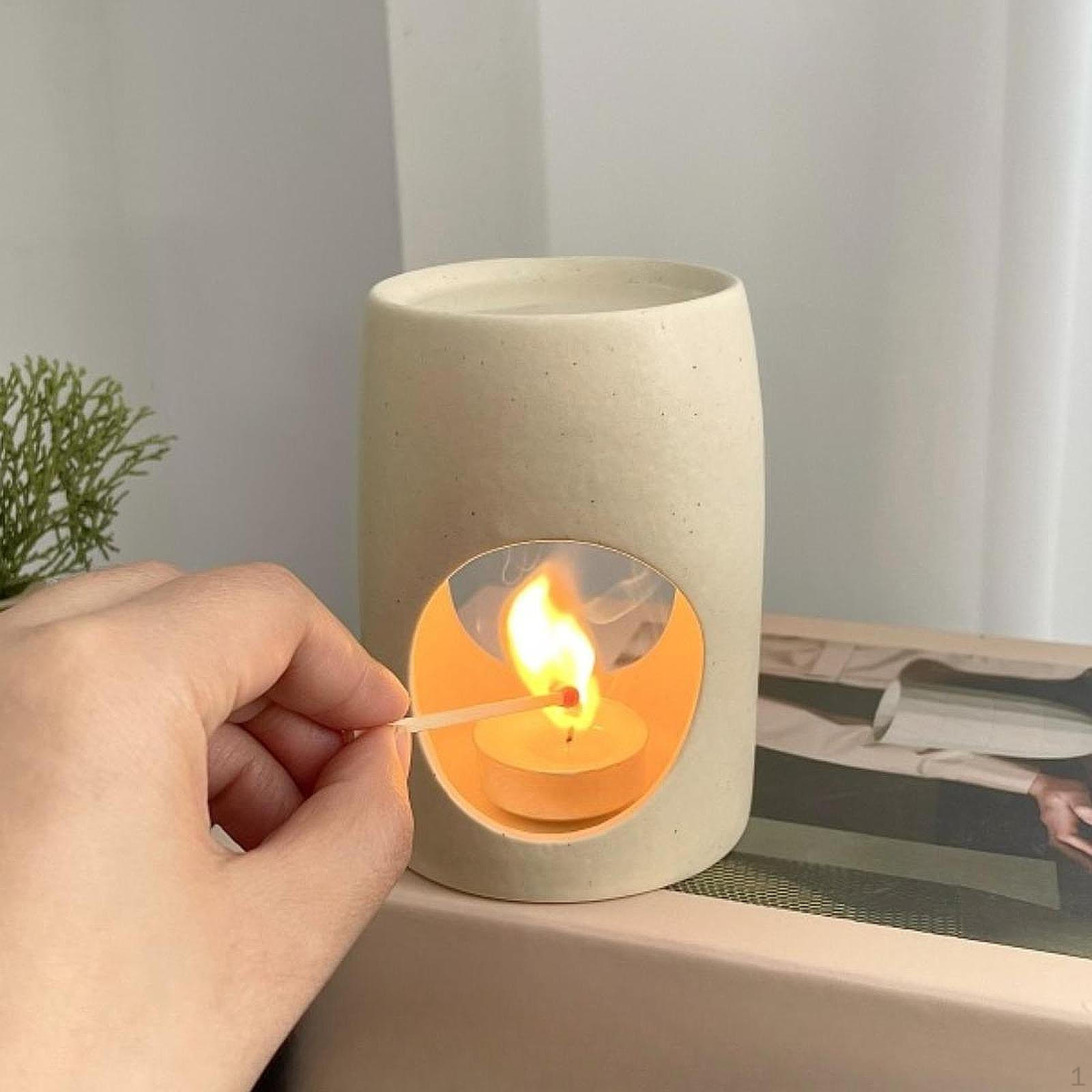 

-Аромакуритель, подсвечник для чайной свечи, аромадиффузор для украшения стола, спальни, Beige