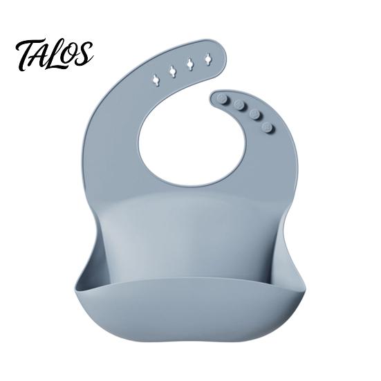Easy Clean Toddler Bibs Silicone Baby Bib, Waterproof Soft Adjustable Feeding Durable Large Pocket Food Catch Bib for Babies And Toddlers Comfortable
