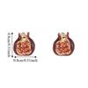 Collier pendentif grenade mignon Choker rouge clavicule Boucles d'oreilles fruitées tendance Quotidien