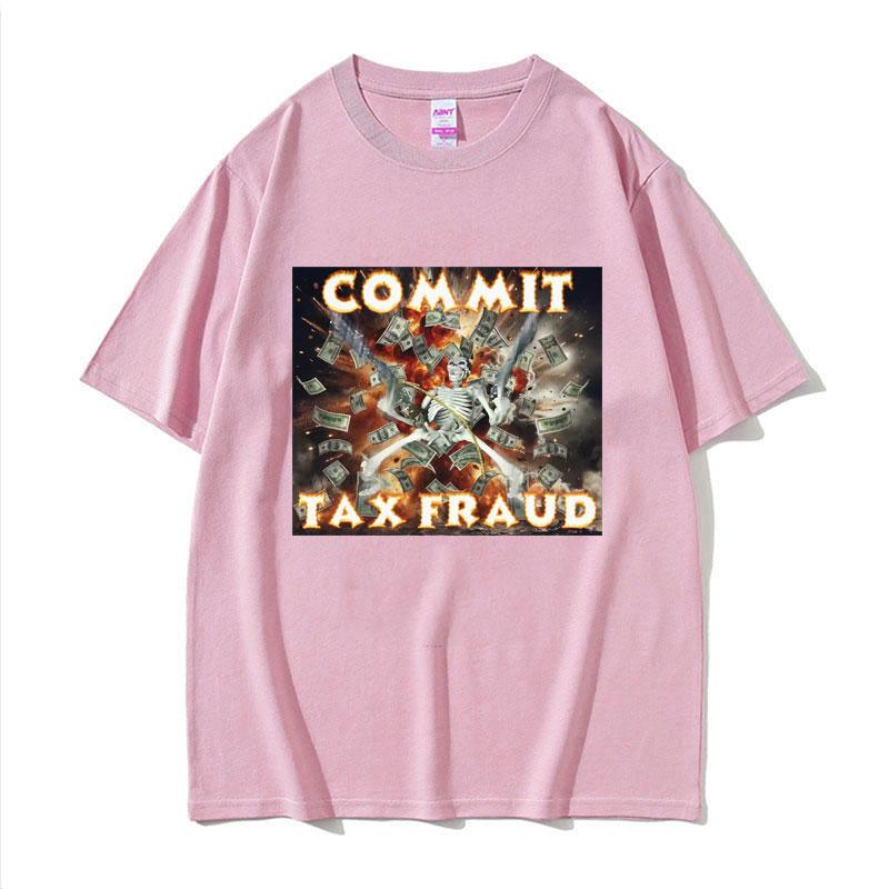 Steuerhinterziehung Lustiges Parodie-Meme T-Shirt Böses Skelett Badass Unangemessenes T-Shirt Herrenbekleidung Vintage Oversized T-Shirt