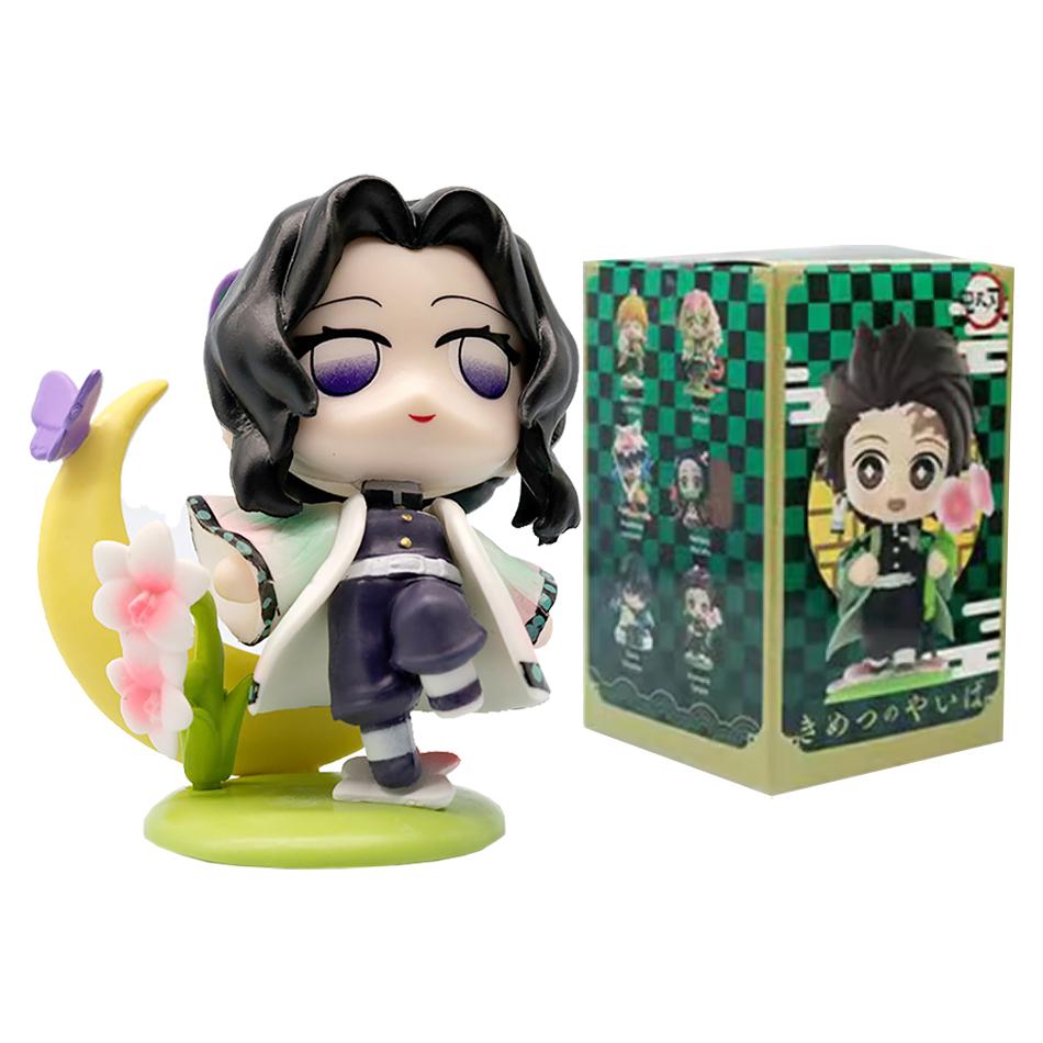 Anime Demon Slayer 6Pcs/Set Small Figure Boxed Character Multiple Combination Sets Cute Anime Toy Gift Collection Decoration PVC