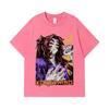 275 GSM Washed T-shirts 100% Cotton Demon Slayer V105 Kokushibo Print Unisex Heavy Cotton T Shirt