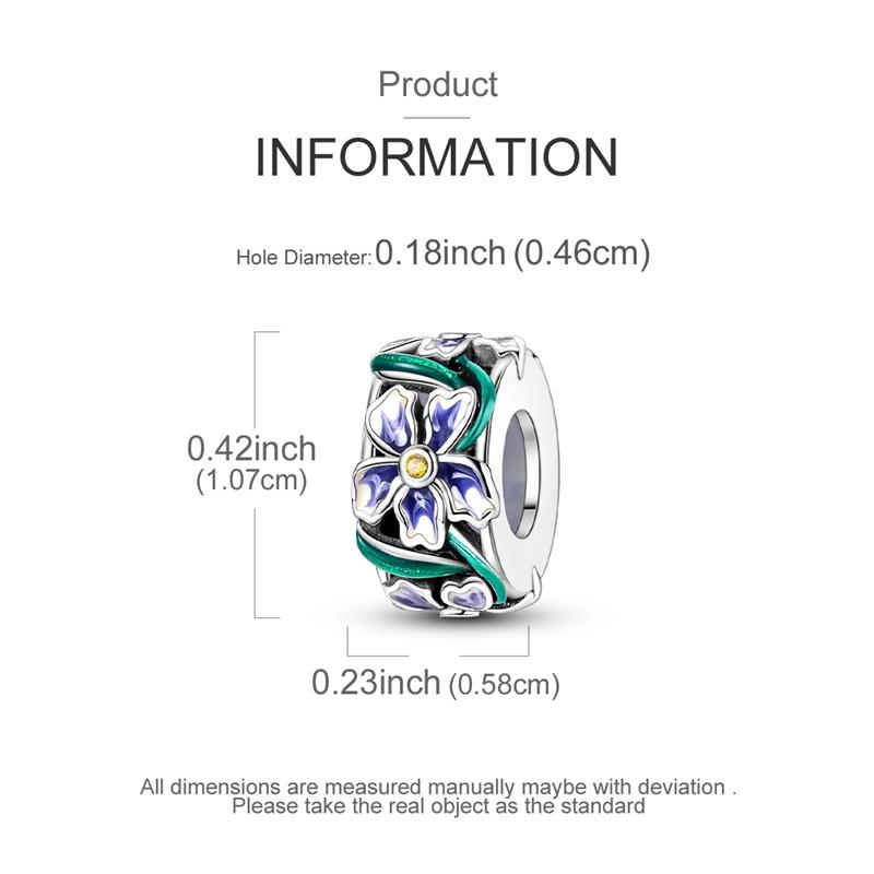 Purple Iris Flower Plant Bead Charms copper Plated Authentic Bead Charms Compatible With Authentic Charm Bead Charms Bracelets Jewellery Diy Gifts Ide