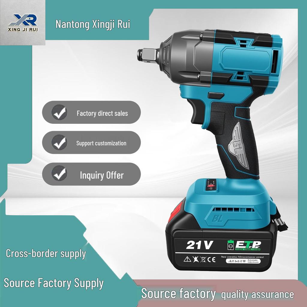 Brushless Cordless Electric Wrench with Pure Copper Motor, High Speed, Long Battery Life, High Quality