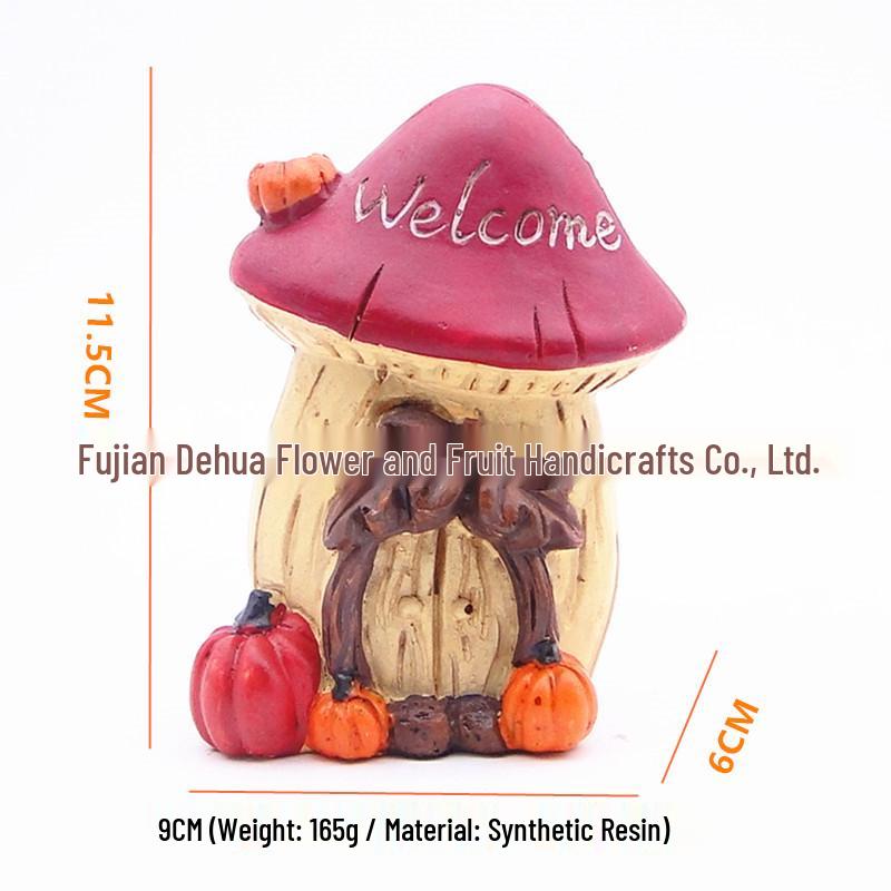 Harvest Festival Resin Pumpkin with Wheat Ears - Indoor and Garden Decorations