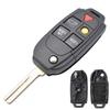 5-knappers bilnøkkeldeksel Skall erstatning Flip Folding Remote Deksel for VOLVO S60 S80 V70 XC70 XC90 Reparasjonssett Blank nøkkelblad