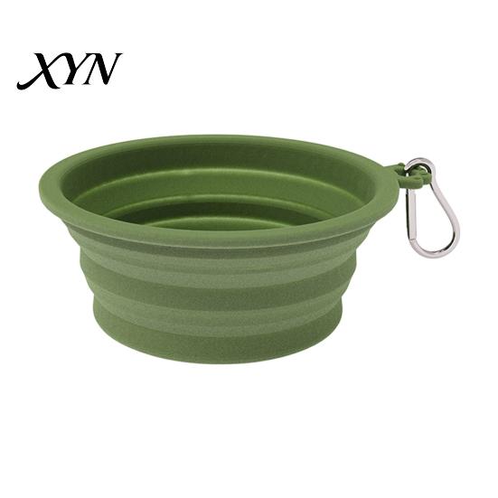 Lightweight Pet Feeder Foldable Dog Bowl, Collapsible Cat Bowl with Carabiner, Portable Silicone for Dogs Cats Travel Camping