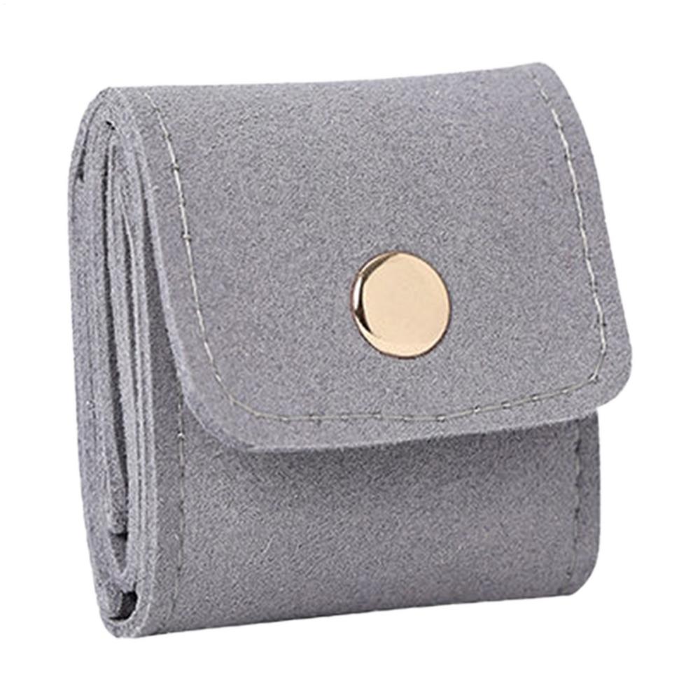 Folding Jewelry Travel Bag Travel Ring Holder Trendy Divided Case With Buckle For Airplane Beach Vacation Honeymoon Wedding