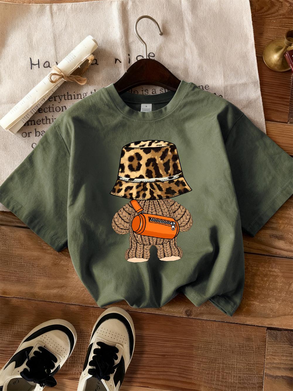 

Trendy Cartoon Bear Outfit Prints TShirts Women Casual Loose Short Sleeve Tops ONeck Soft T Shirt Summer Basic Womans Clothes S