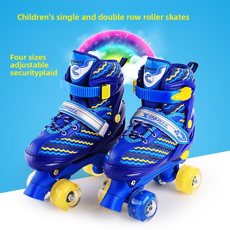 

Полноцветные белые роликовые коньки для взрослых мужчин и женщин, двухрядные роликовые коньки, полный комплект детских коньков L (size 38-41)