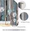 Turquoise garden daisy kitchen curtain double small curtain Green