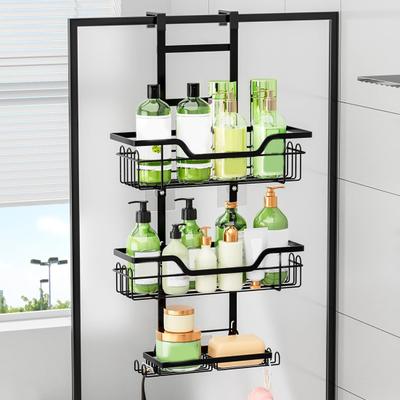 Yousheng Shower Caddy Bathroom Storage Rack Strong Load-bearing Easy Assembly 3 Tier Rustproof Shower Organizer Storage Rack Shelf
