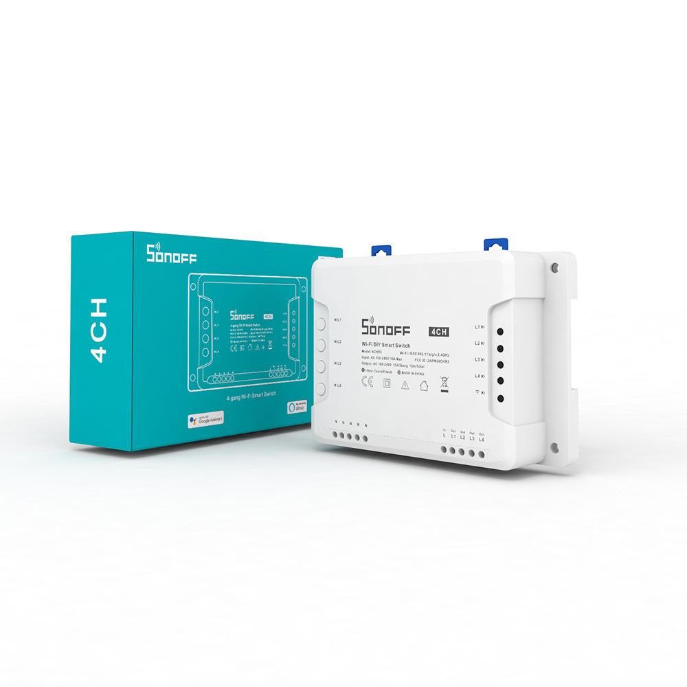 Sonoff 4CH R3/4CHPROR3 Smart WiFi Switch with Independent Remote Control and Timer