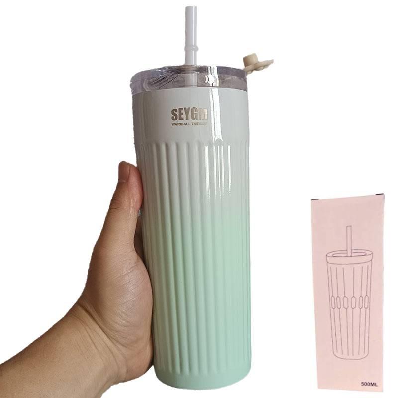 Modern And Minimalist Large Capacity 500ml Coffee Mug For Car Use With Double Wall Insulation