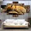 Wall Art 5 Pieces Sleeping Fox Pictures Forest Animal Poster Modular Canvas Prints Painting Framework Living Room Home Decor No Frame