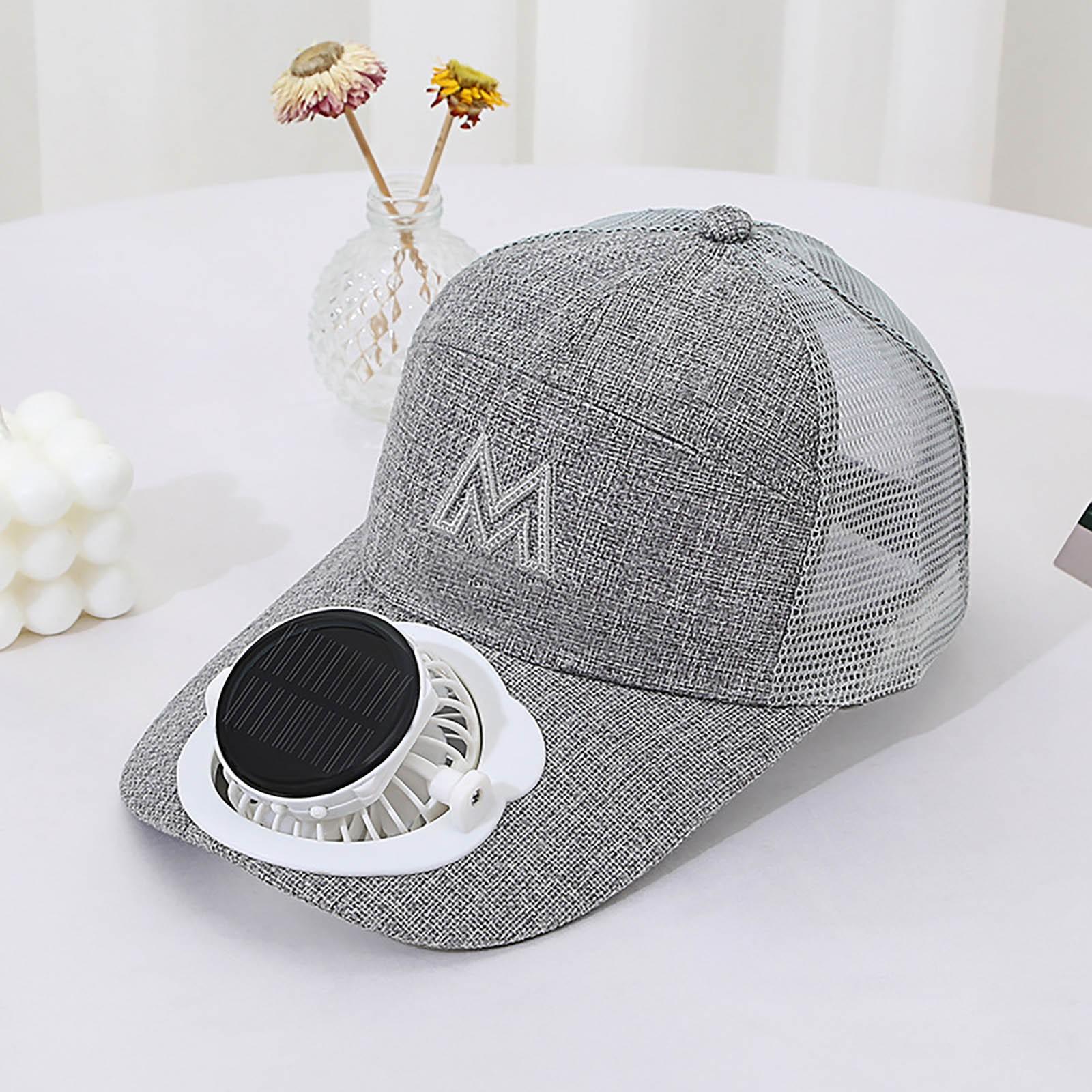 

Солнечная зарядка Вентилятор Шляпа Солнцезащитный козырек Солнцезащитная Дышащая Кепка Отдых на открытом воздухе Строительные работы One Size