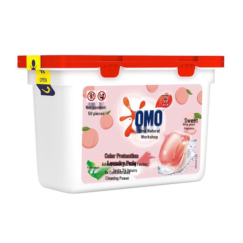 OMO Natural Workshop White Peach Color Protect Laundry Pods
