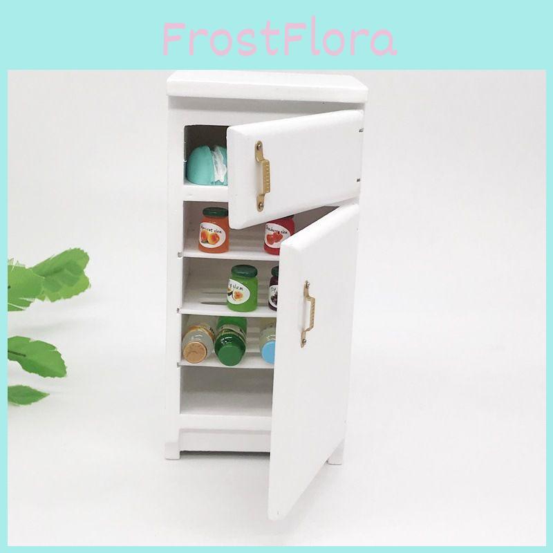 Enchanting White Birch Miniature Kitchen Refrigerator For 112 Dollhouse Decor