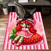 1pc Strawberry Princess6 Design Printed Area Rug Carpet for Bedroom Living Room Home Decor Rugs Mat Non Slip Mat Rug for Bedside