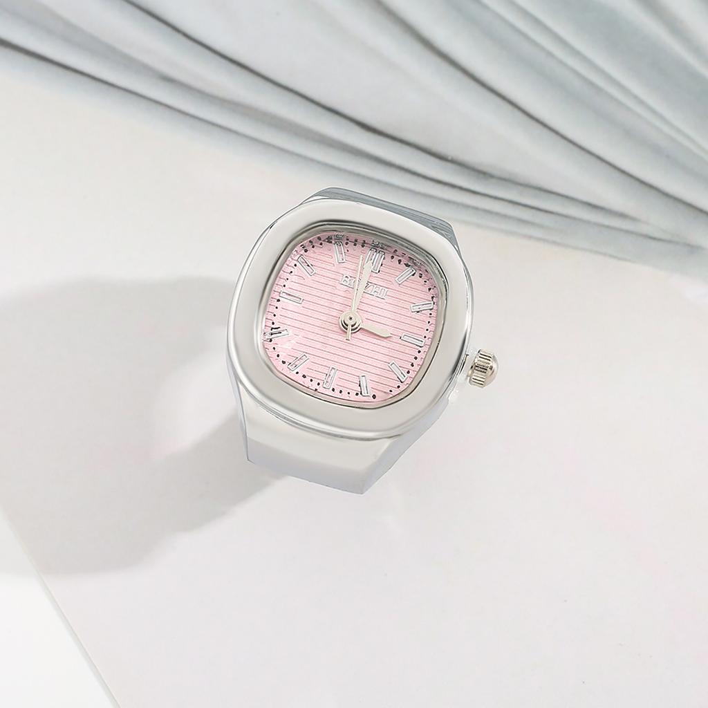 Creative Finger Ring Watch Mini Quartz Watch Adjustable Time Watch Ring Simple Stylish Punk Watch Ring Personalized Mini Clock