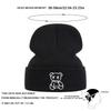 Damen Niedlicher Kleiner Bär Cartoon Stickerei Strickmütze Herren Freizeit Reise Wintermützen Beanies Mütze Hip Hop Mützen