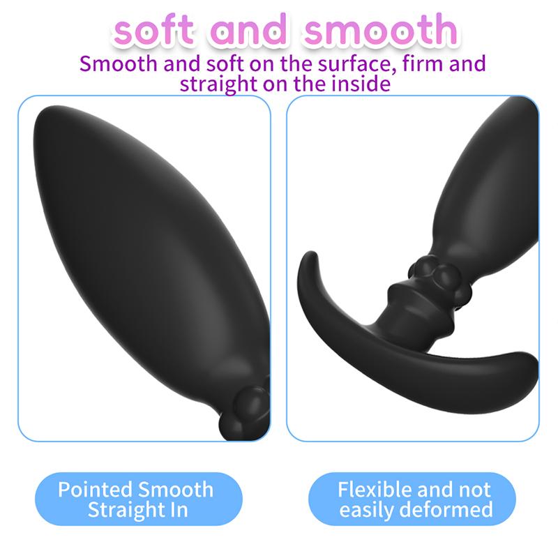 Silicone Rolling Bead Anal Plug Wearable Butt Plugs Stimulation Anus Masturbator G-Spot Massage Bdsm Sex Toy for Man Women