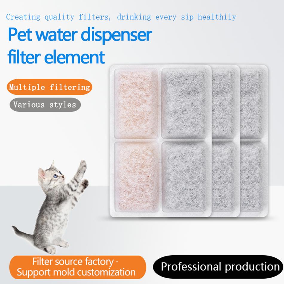 Pet Replacement Activated Carbon Filter Multiple Filtration System Cat Water Dispenser Filter Cartridge for Pet Care Accessory