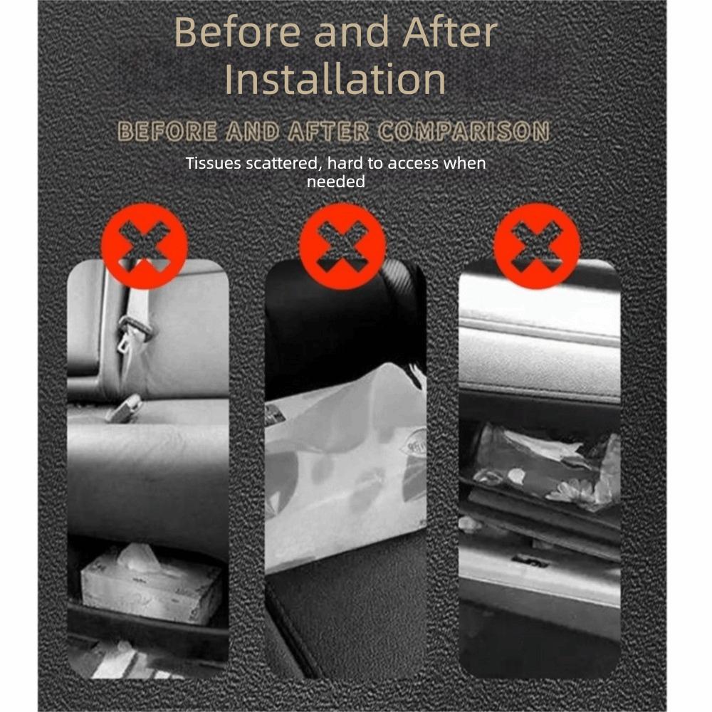 Leather Car Tissue Box Paper Bag Sun Visor Tissue Box Durable Tissue Storage Box  Vehicle