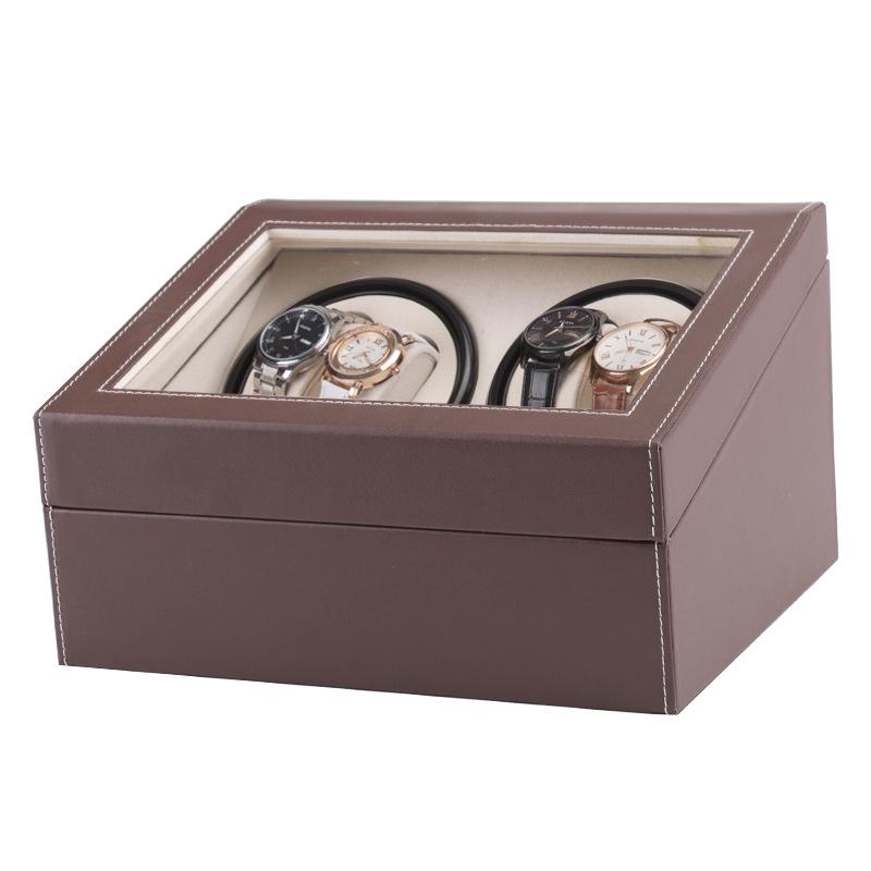 Electric PU Leather Automatic Watch Winder with Rotating Motor
