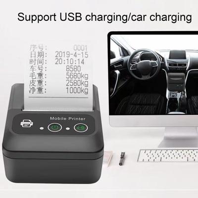 1 set mini termisk skrivare, inget bläck krävs, batteri med stor kapacitet, uppladdningsbar, stabil signal