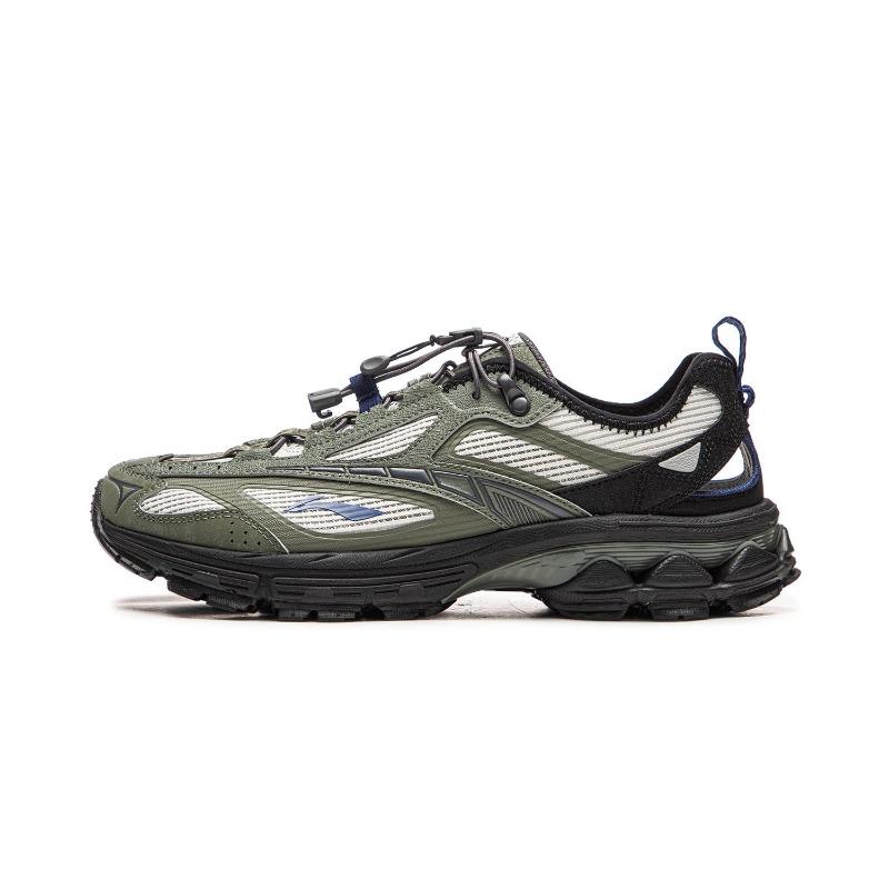 Li Ning Fuyiao 2.0 Trail V3 Sports Comfortable Shock Absorption Wear-Resistant Low-Top Casual Running Shoes Men Sneaker White Green ARXW021-5