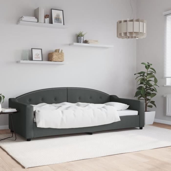 VidaXL Daybed Dark Grey 90x200 Cm Fabric 354184