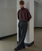 TRIP LE SENS [Belt Set] Exclusive Black Jacquard Wide Slacks_Black
