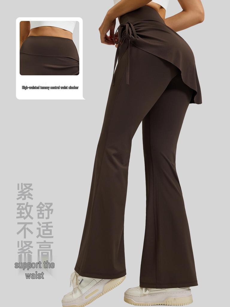 High-Waist Po-Hebende Yoga-Schlaghosen