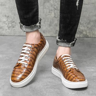 Fashion Leather Business Mens Casual Shoes New Designer Office Shoes High Quality Walking Sport Shoes for Men Tennis Sneakers