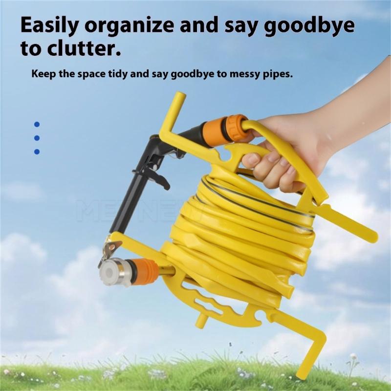 Water Hose Storage Rack for Car Washing Sturdy Plastic Hose Reels Organizers With Quick Access Designs