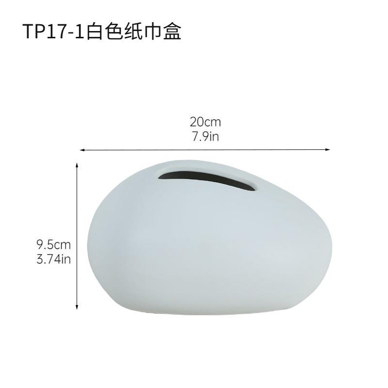 Electroplated Gold Ceramic Tissue Box Oval Home Napkin Container Living Room Dining Table Drawer Paper Box Home Decoration Gift