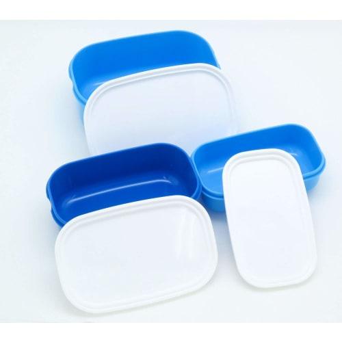 OSK Thomas the Tank Engine Lunch Box, Set of 3 Self-Sealing Containers (180ml/300ml/480ml), Compact Storage, Nesting Design, Made In Japan, SP-31