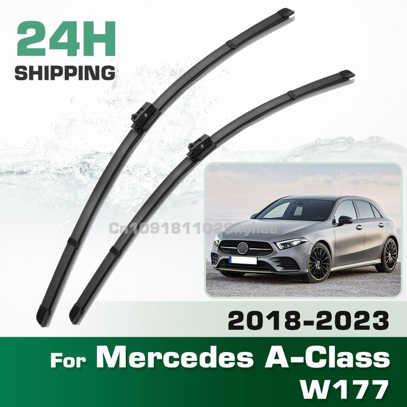 For Mercedes-Benz A-Class W177 2018-2023 2019 2020 2021 2022 LHD&RHD Front Wiper Blades Windshield Windscreen Window 24"+19"