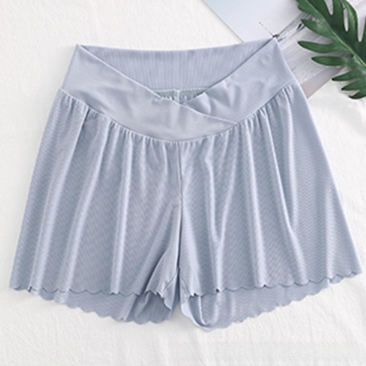 

Леггинсы и шорты для беременных и кормящих женщин Ice Silk Anti-Exposure для лета L синий