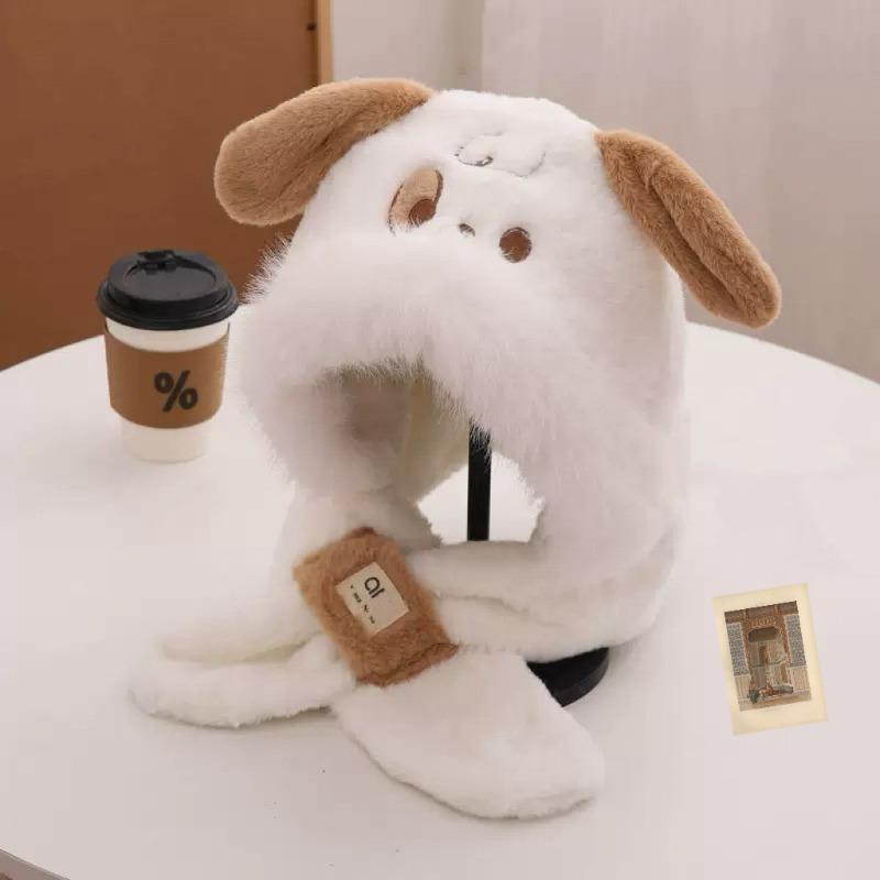Fruit Cute Cute Puppy Plush Ear Hat Children Keep Warm In Winter Versatile Show Face Tide