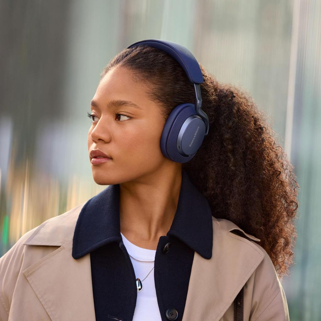 Bowers Wilkins Px7 S3 Wireless Headphones with Noise Lossless 40mm Dynamic and Wired Compatible & (Indigo Blue) Cancellation, Playback, Multi-Point,