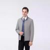 Men's Plus Size Double-sided Stand Collar Jacket - Business Casual Spring/Autumn Wear for Middle-aged Dads