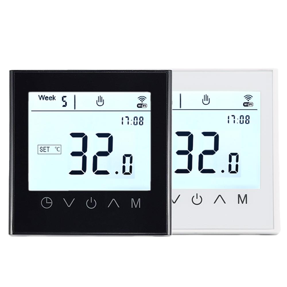 Thermostat Touchscreen Tuya Smart WiFi Temperaturregler für Elektro-/Wasser-/Gaskessel 16A 3A Funktioniert mit Google Home