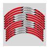 Front 14" Rear 13" Motorcycle Decal Wheel Sticker Reflective Decal Perfect For PCX 160 Bike Rim Sticker (Red)