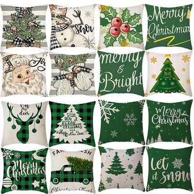 Weihnachts-Kissenbezug Bedruckt Wohnzimmer Sofa Schlafzimmer Kissenbezug Weihnachts-Kissenbezug Bedruckt