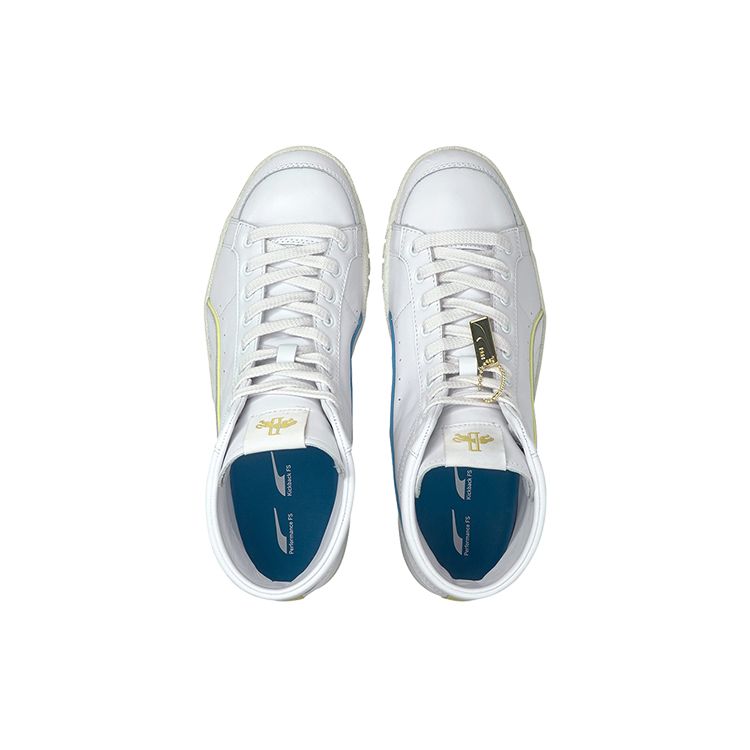 Puma Ralph Sampson 70 Mid Rudolf Dassler Legacy Collection Season 2 Unisex Sneakers White Yellow-Pear Vaporous-Grey 374962-01